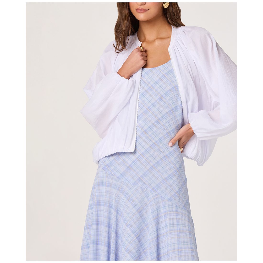 Astr The Label Women's Blanche Collared Nylon Jacket