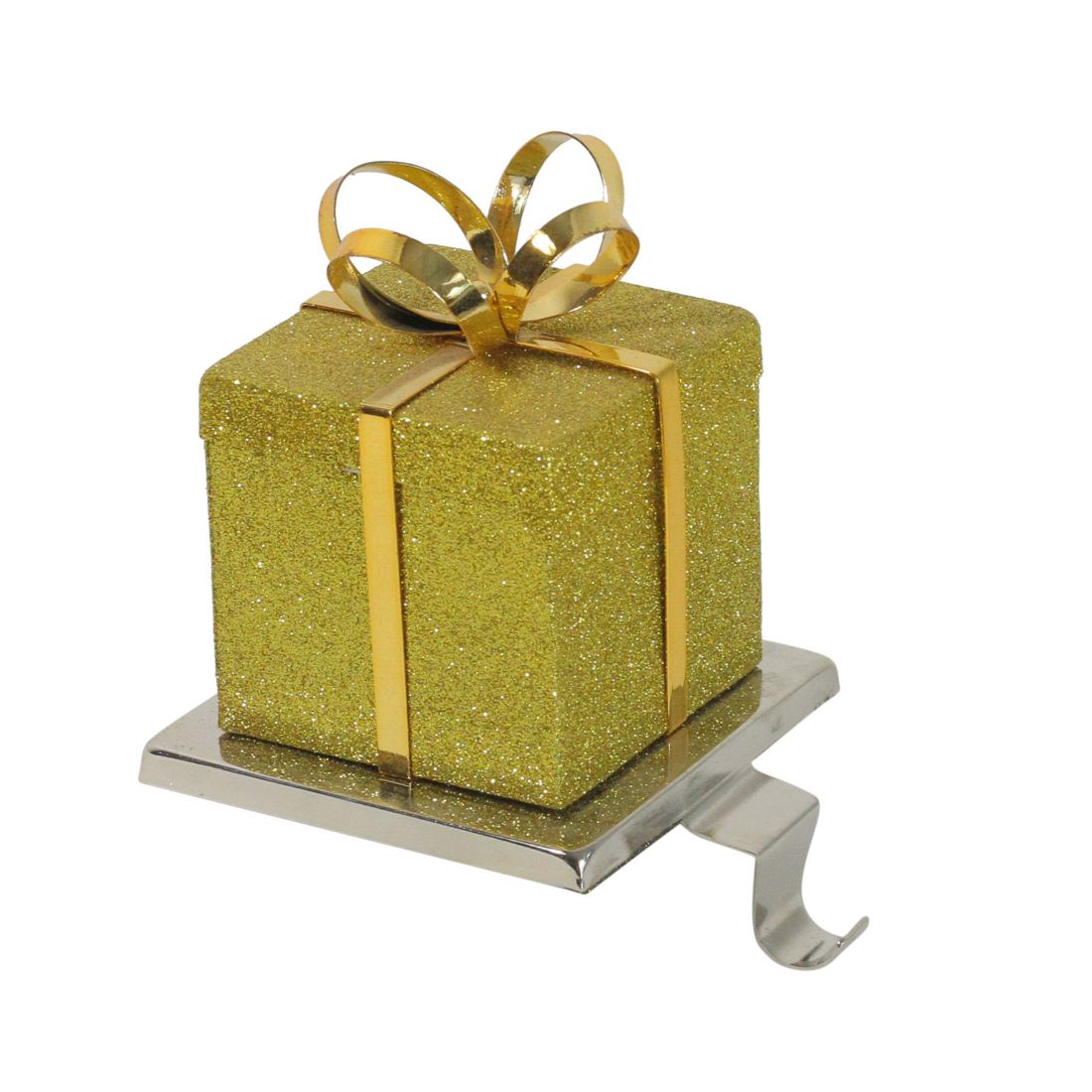 Northlight Glitter Gift Box Christmas Stocking Holder