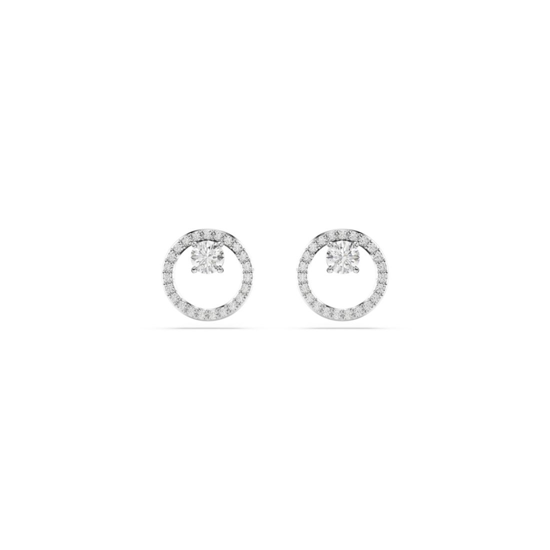 Swarovski Round Cut, White, Constella Stud Earrings