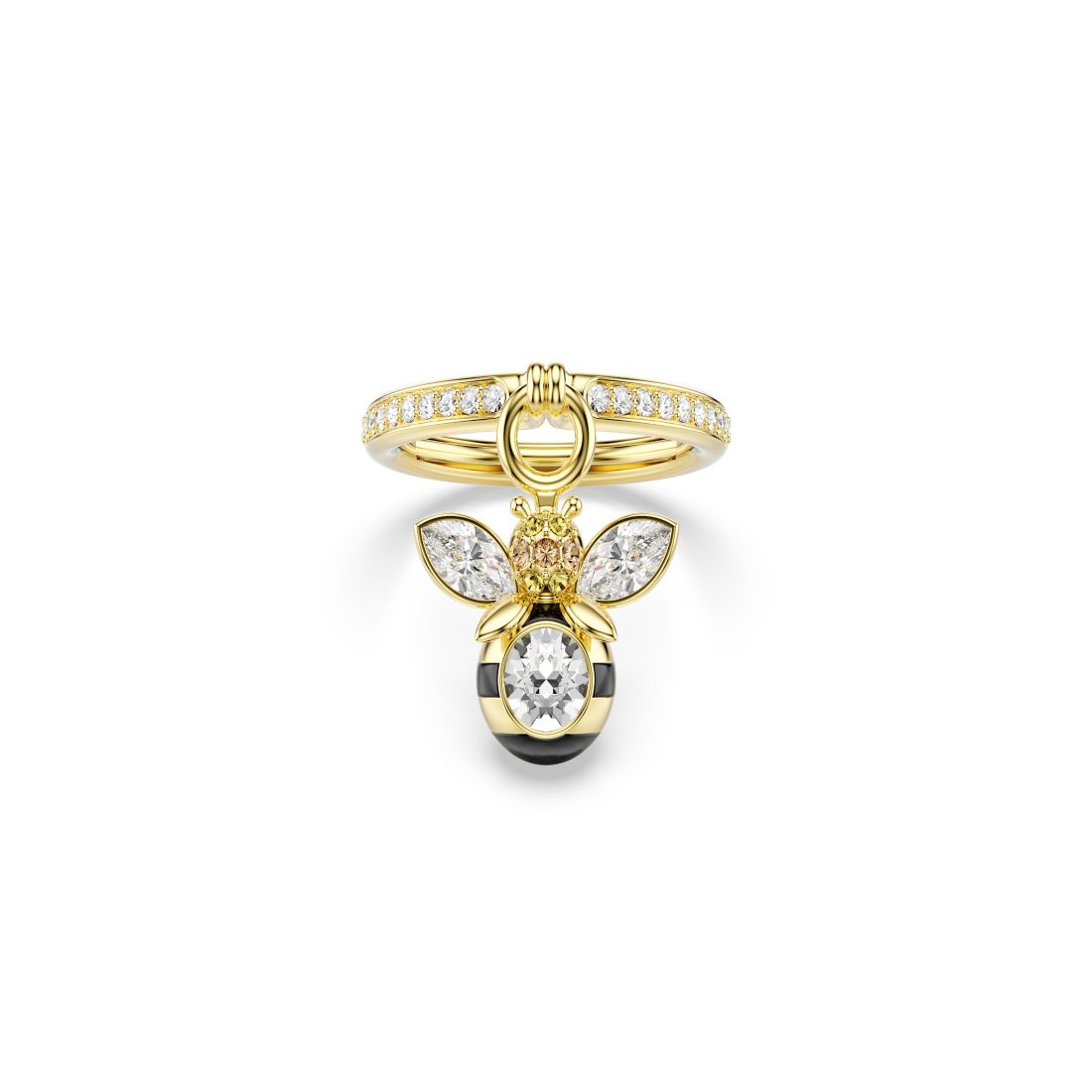 Swarovski Gold-Tone Plated Bee-Shaped Ring