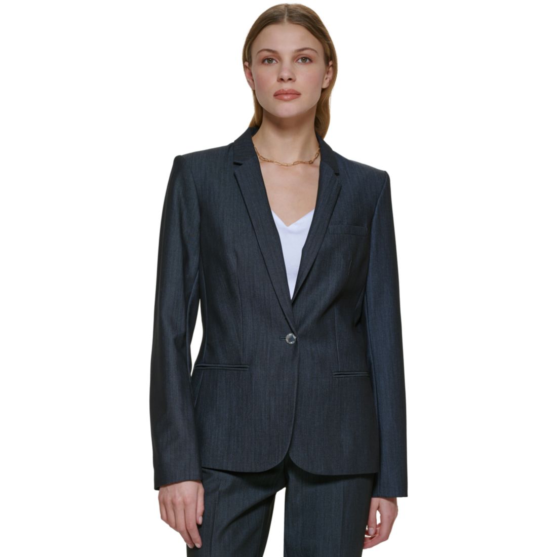 Calvin Klein One-Button Blazer, Regular and Petite Sizes