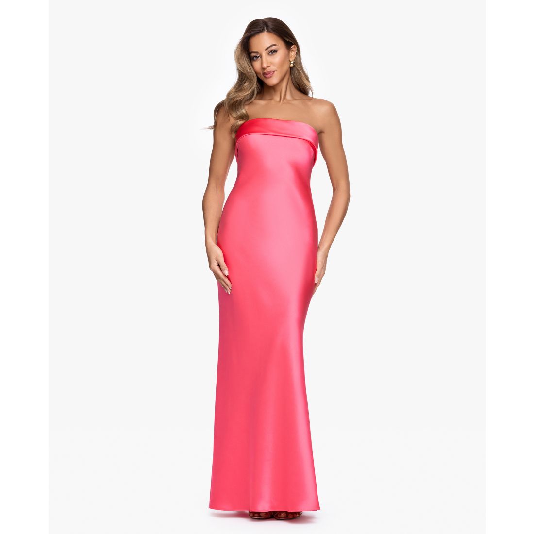 Xscape Women's Strapless Sleeveless Polyester Gown