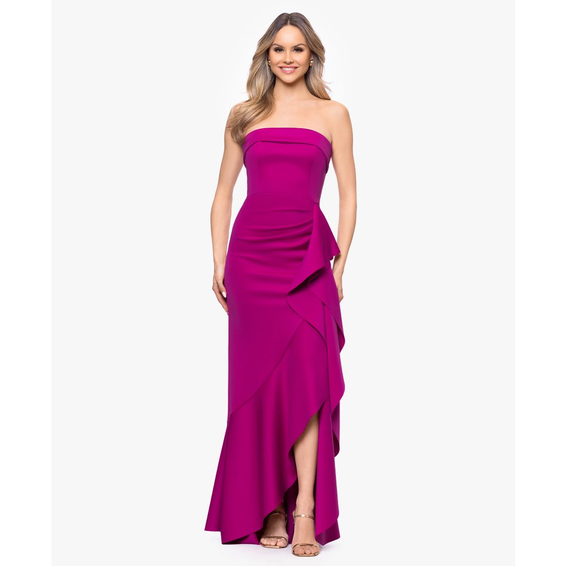 Xscape Women's Sleeveless Strapless Gown