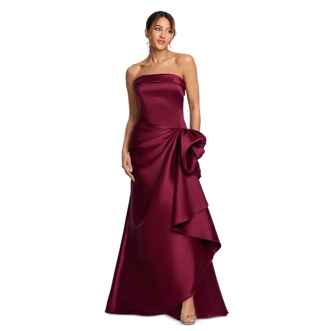 Xscape Women's Gathered Strapless Gown