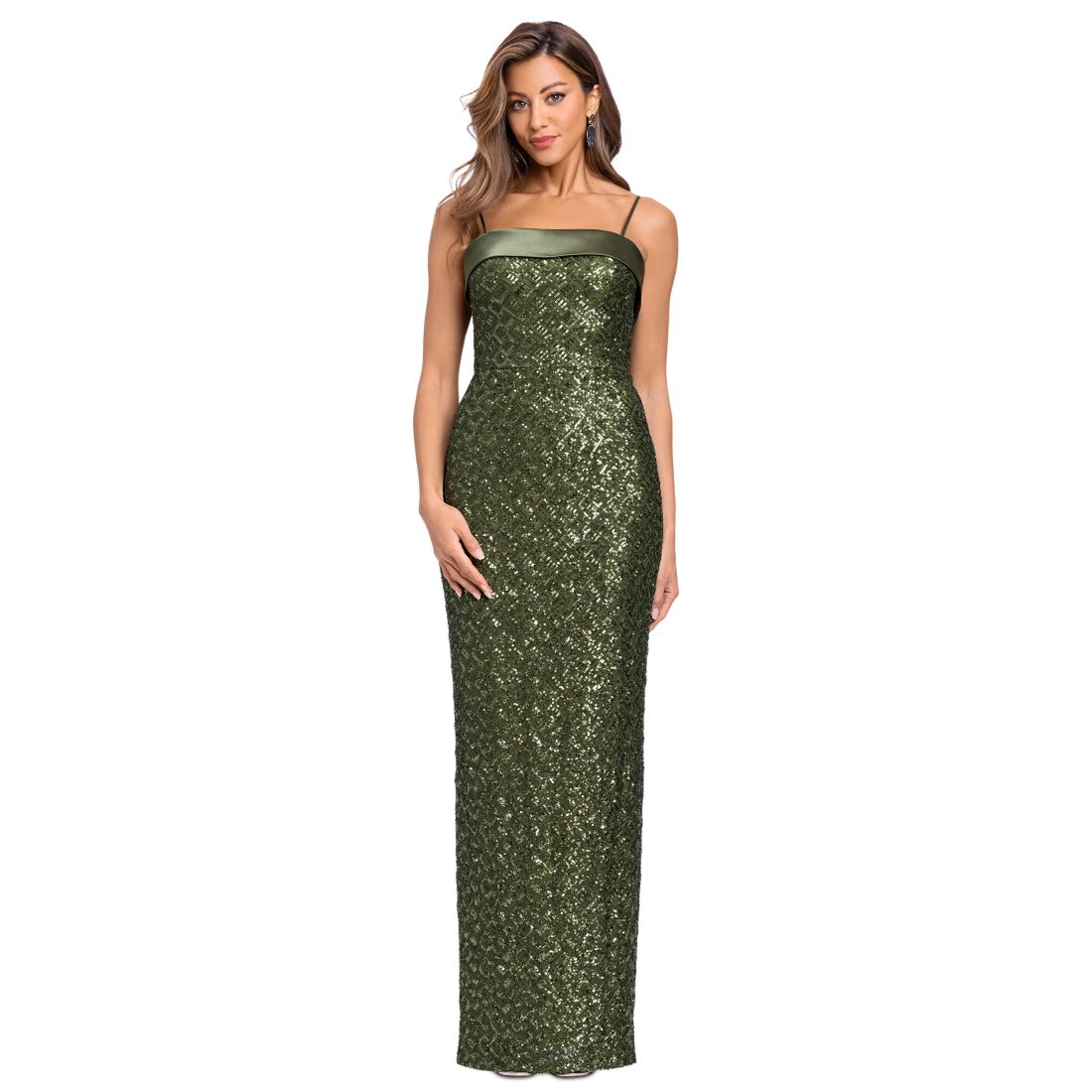 Xscape Women's Sequin Satin Combination Gown