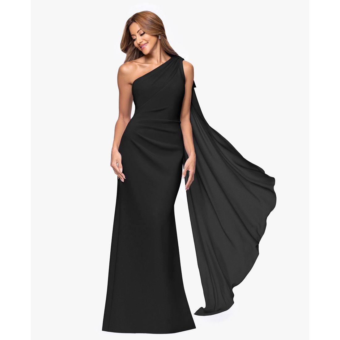 Xscape Women's One-Shoulder Maxi Dress