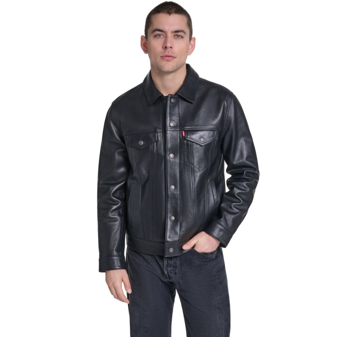 Levi s Men's Promo Laydown Collared Trucker Jacket