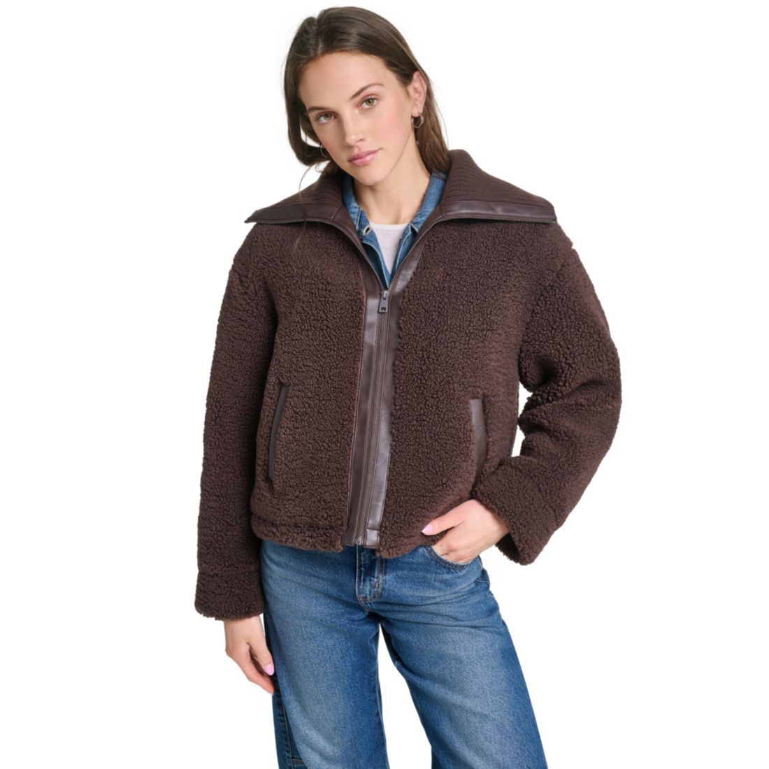 Levi s Women's Sherpa Bomber Quilted-Lined Jacket