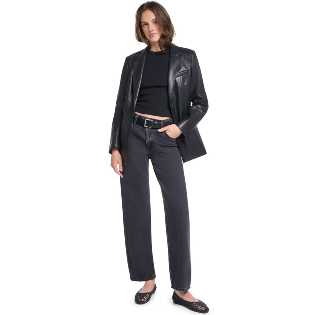 Levi s Women's Laydown Collar Single-Breasted Blazer