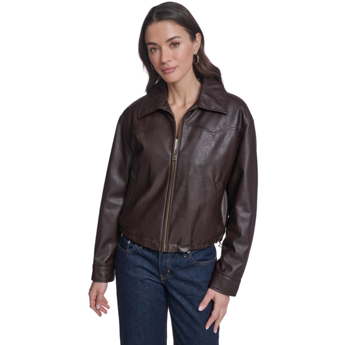 Levi's Women's Western Yoke Bubble Hem Bomber Jacket