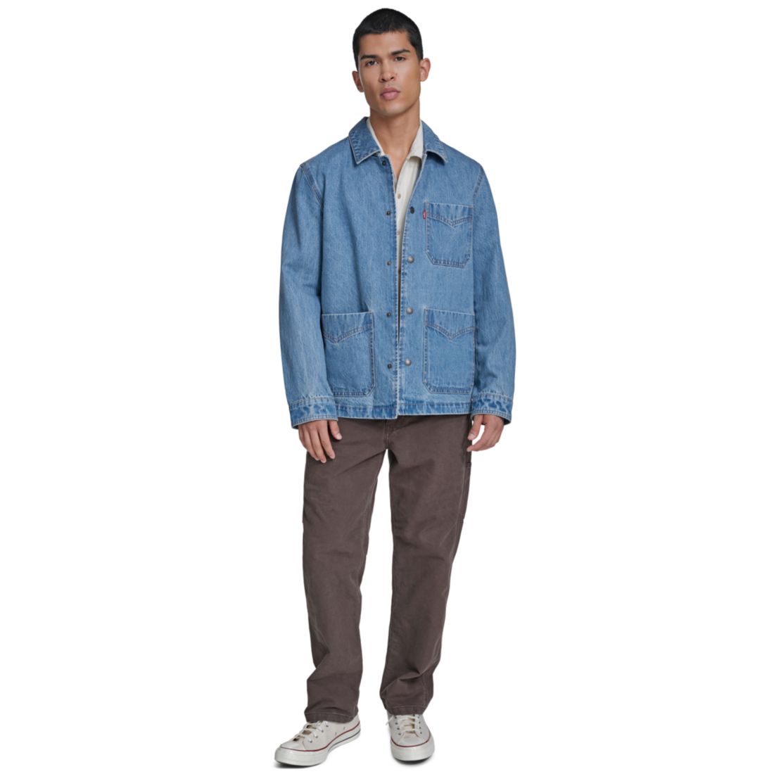 Levi's Men's Three-Pocket Zippered Chore Denim Jacket