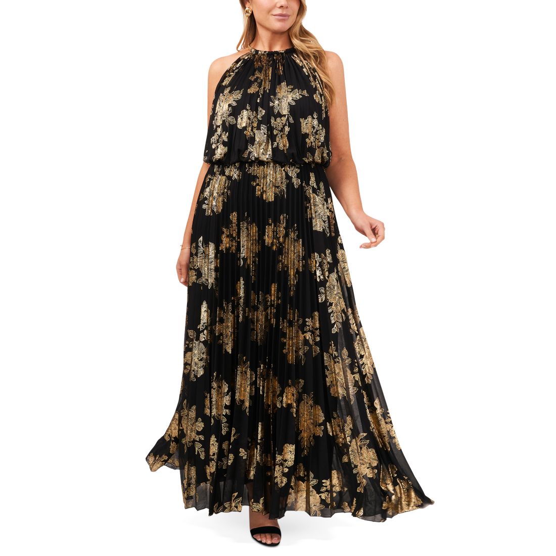 Msk Plus Size Floral-Print Dress