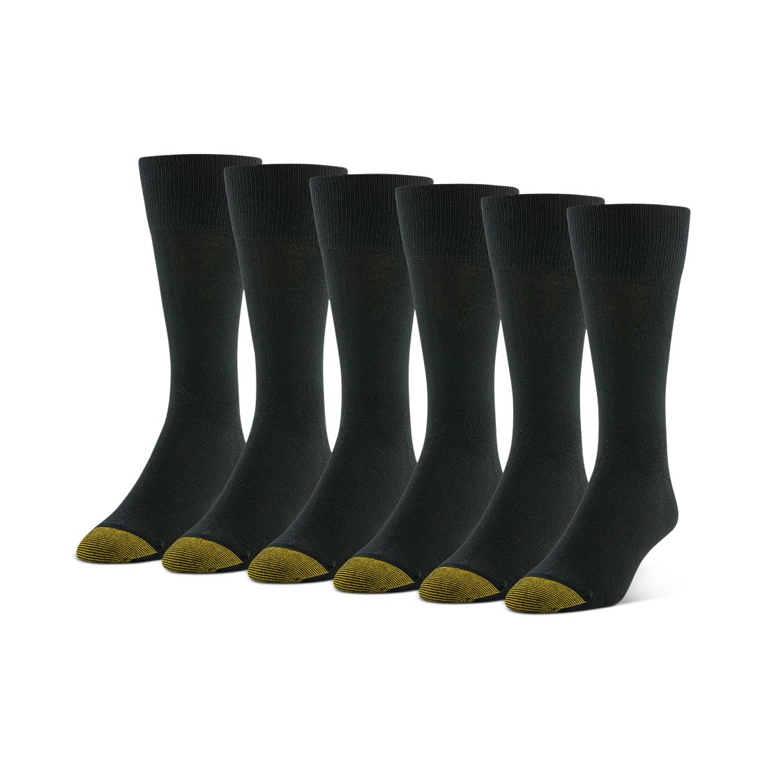 Gold Toe Men's 6-pack Cambridge Solid Crew Socks