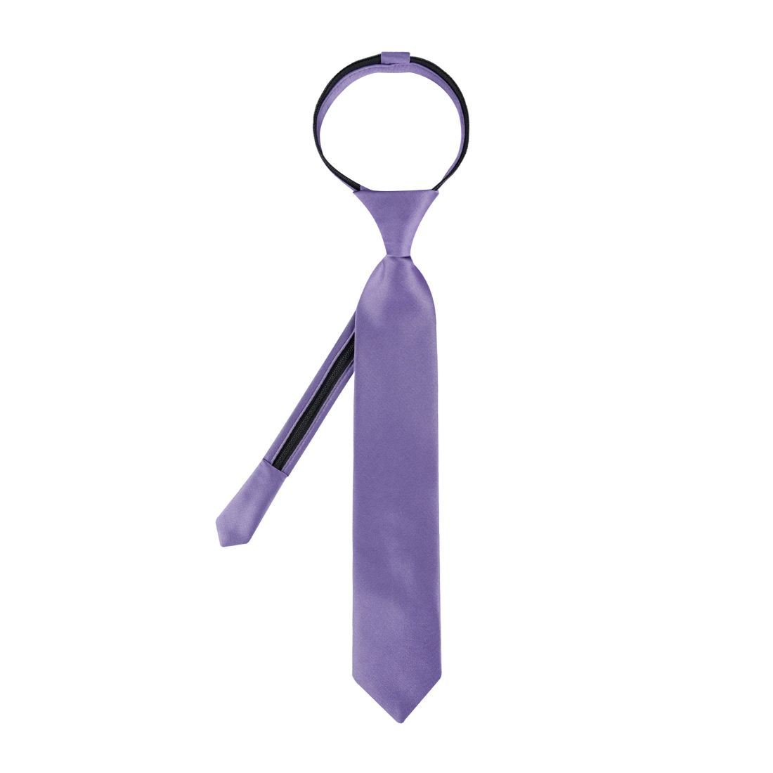 Calvin Klein Boys Solid Satin Pre-Tied Zipper Tie