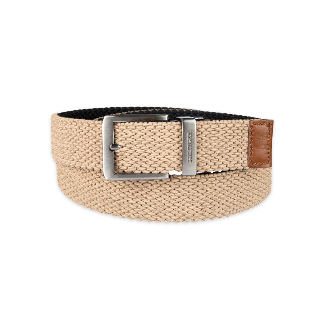 Tommy Hilfiger Men's Two-in-One Reversible Fully Adjustable Stretch Casual Cord Belt
