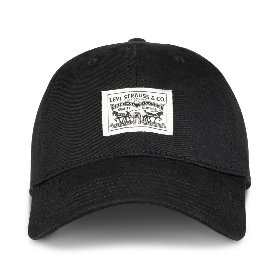 Levi s Men's Relaxed Double Horse Logo Patch Baseball Hat