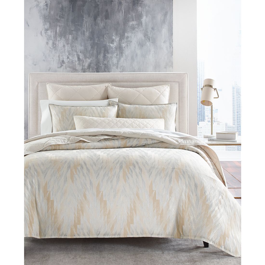 Hotel Collection Textured Chevron 3-Pc. Comforter Set, King, Exclusively at Macy's