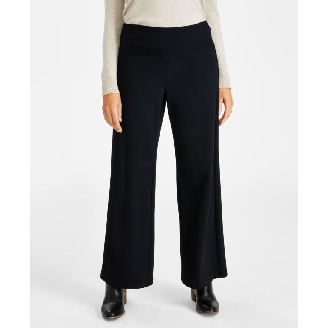 Style & Co Petite Wide-Leg Pull-On Pants, Created for Macy's