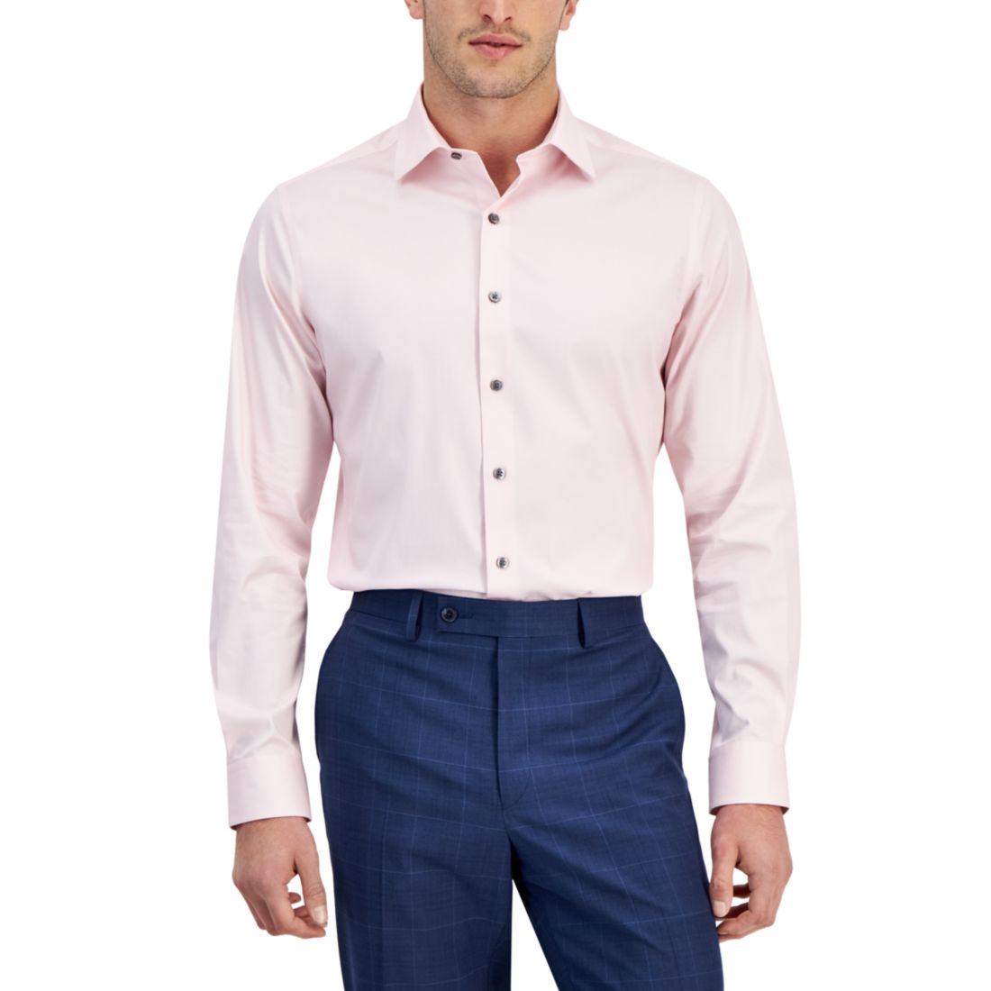 Alfani Men's Regular-Fit Temperature Regulating Solid Dress Shirt, Created for Macy's