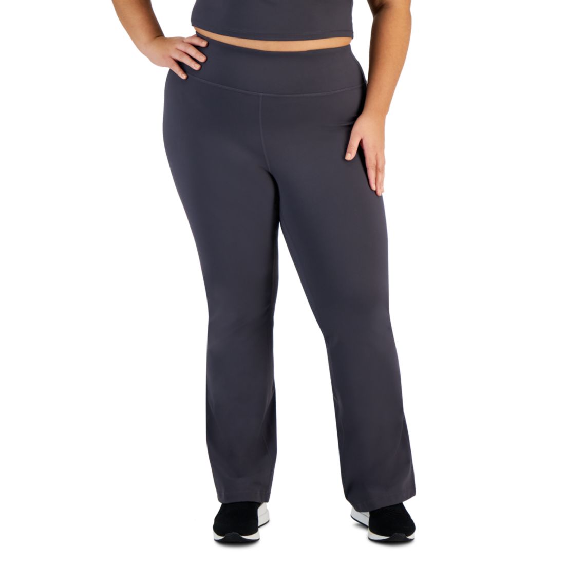 Id Ideology Plus Size High Rise Flared Leggings, Created for Macy's