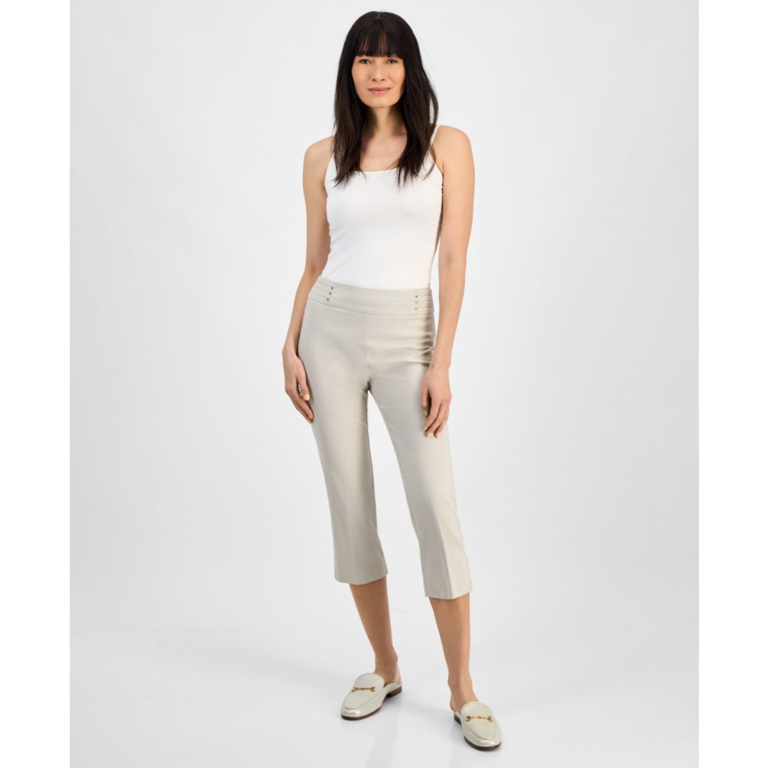Jm Collection Women's Pull-On Capri Tummy-Control Pants, Exclusively at Macy's