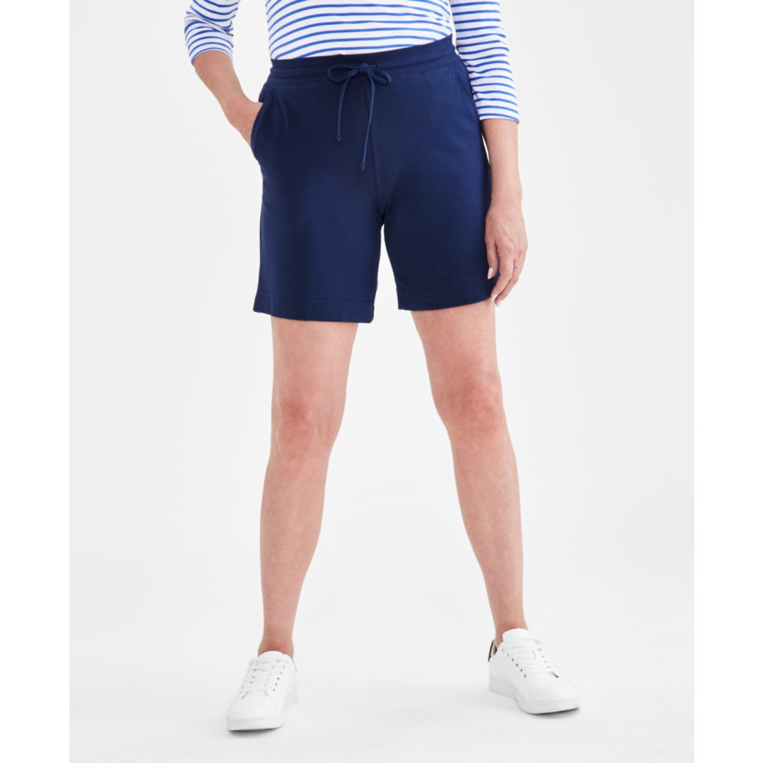 Style & Co Petite Mid-Rise Drawstring Shorts, Created for Macy's
