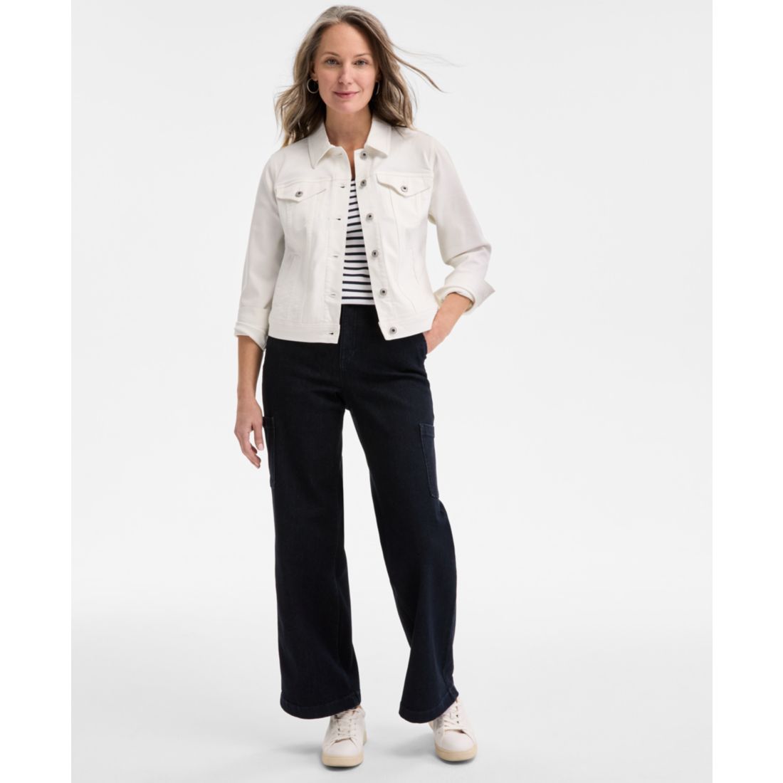 Style & Co Petite Classic Denim Jacket, Created for Macy's