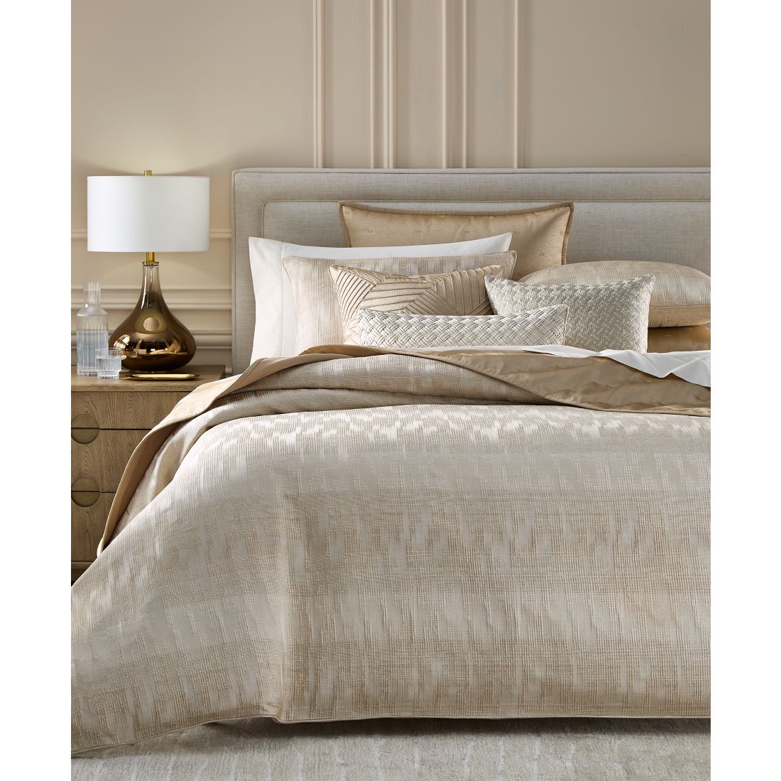 Hotel Collection Gilded Stripe Comforter Set, Full/Queen, Exclusively at Macy's