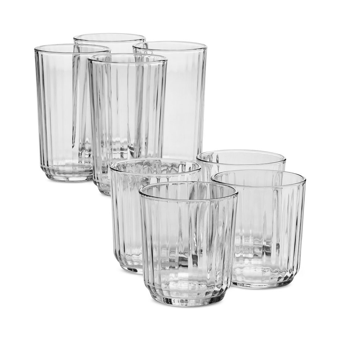 Arch Studio Fluted Glasses, Set of 8, Exclusively at Macy's