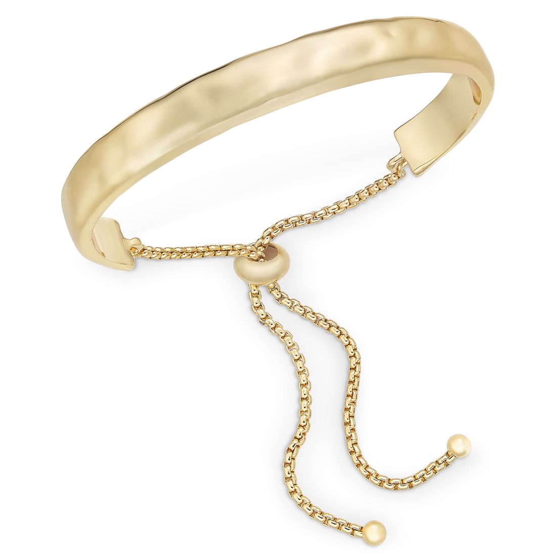 Style & Co Silver-Tone Hammered Slider Bracelet, Exclusively at Macy's