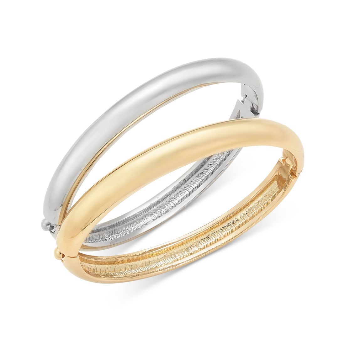 On 34th 2-Pc. Two-Tone Bangle Bracelets, Exclusively at Macy's
