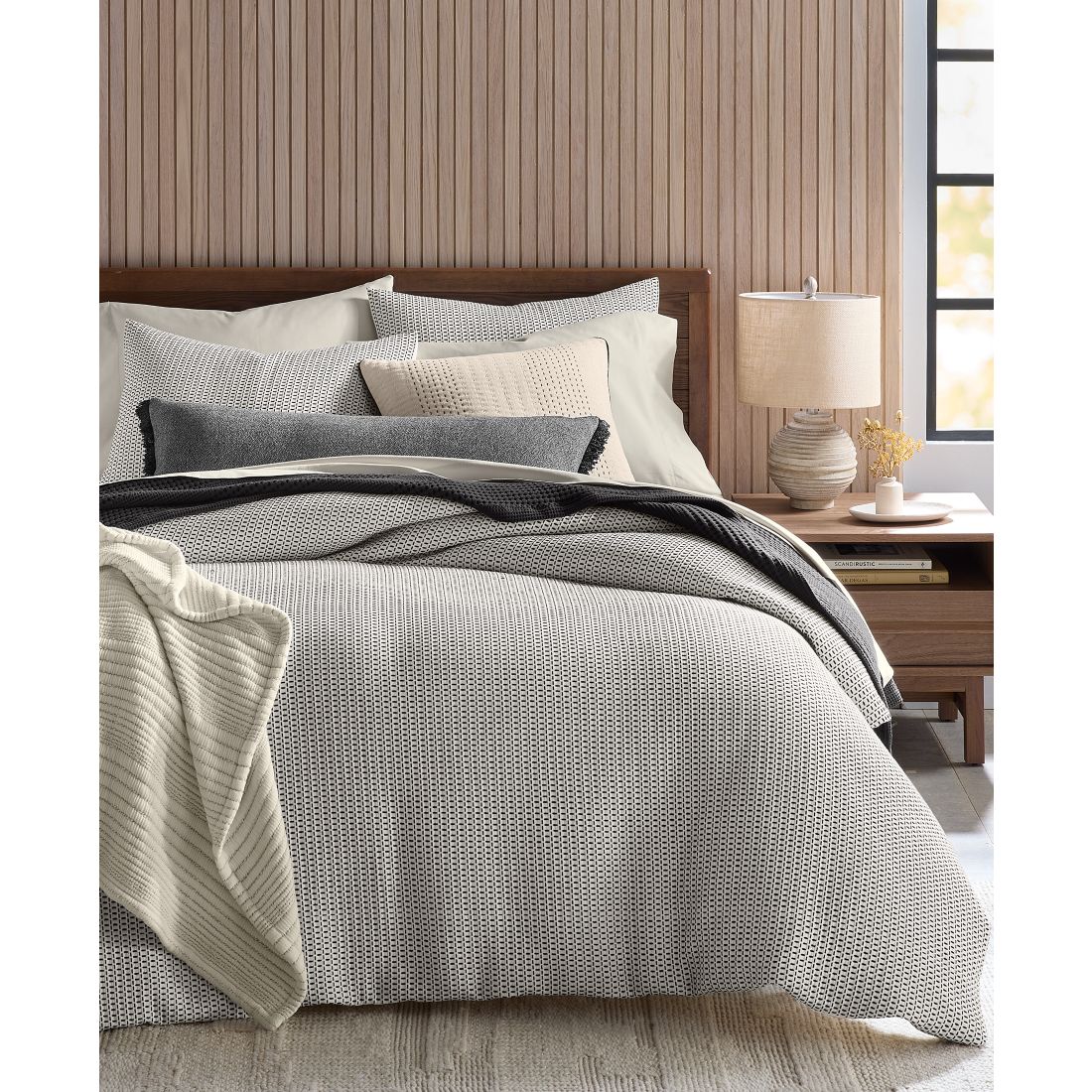 Oake Textured Stitch 3-Pc. Comforter Set, King, Exclusively at Macy's