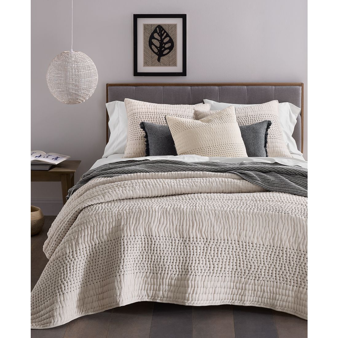 Oake Pick Stitch 3-Pc. Coverlet Set, Full/Queen, Exclusively for Macy's
