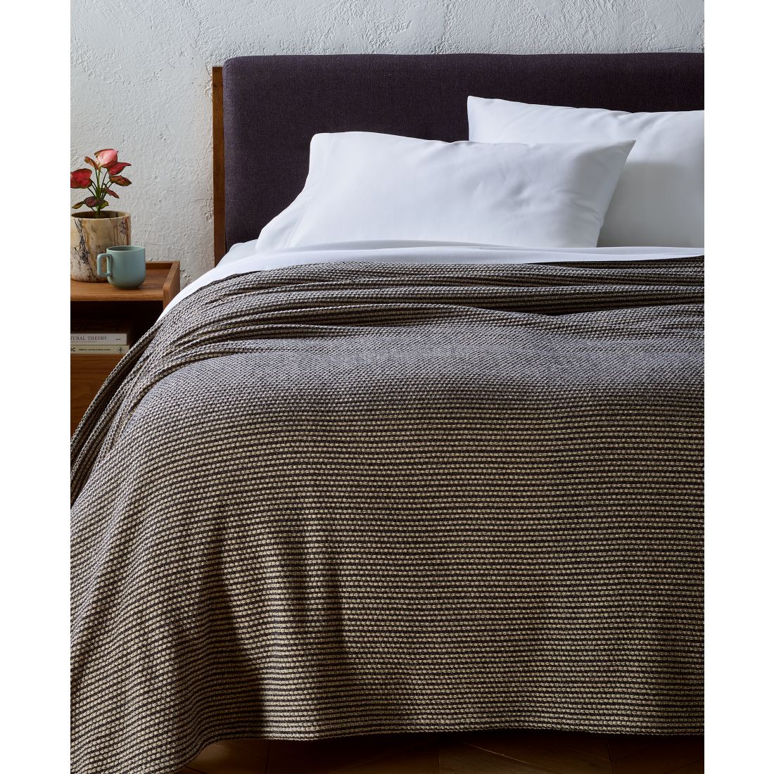 Oake Striped Woven Blanket, King, Exclusively for Macy's