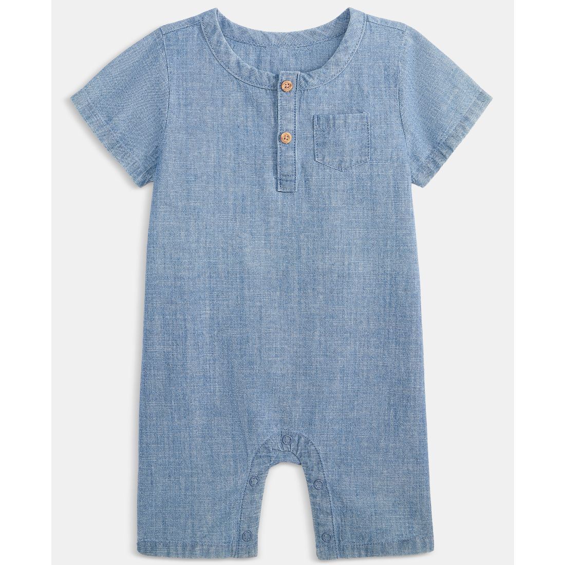 First Impressions Baby Boys' Chambray Romper, Macy's Exclusive