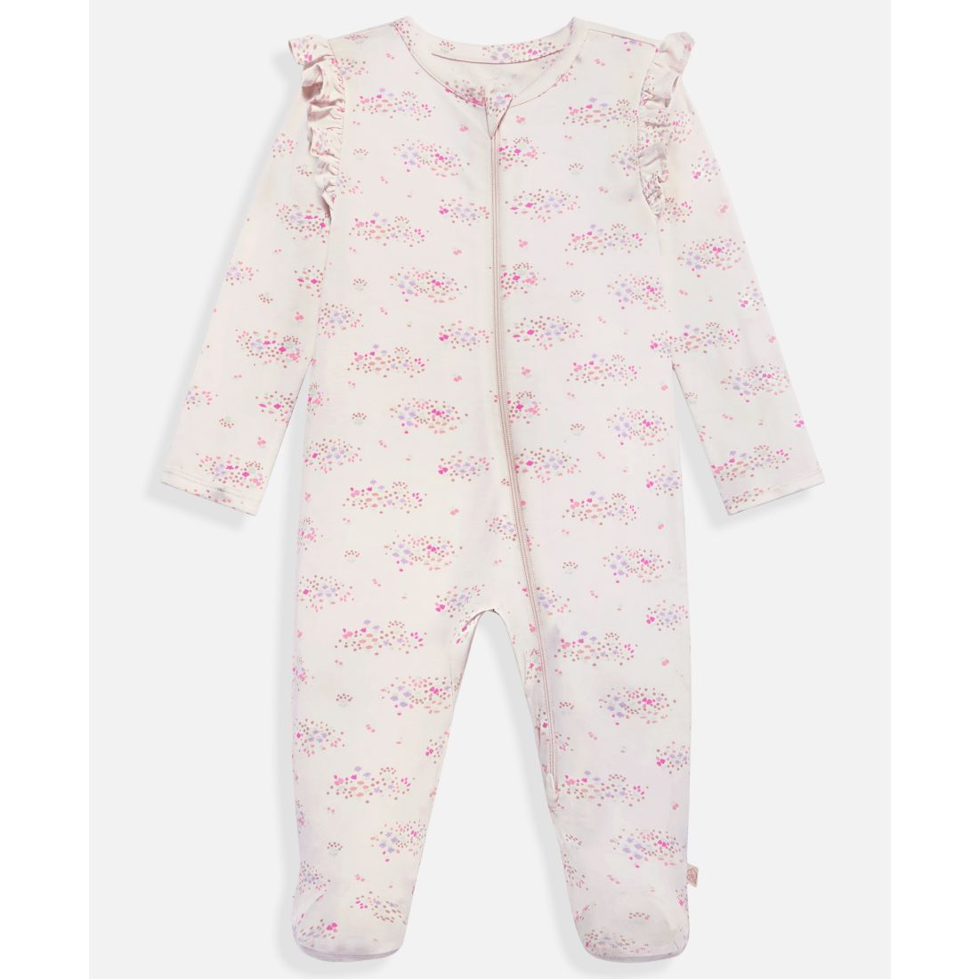 First Impressions Everyday Baby Essentials Baby Girls' Ruffled 2-Way Zip Footed Coveralls, Macy's Exclusive