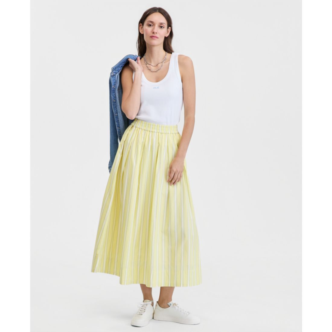 On 34th Women's Pull-On Cotton Poplin Midi Skirt, Macy's Exclusive