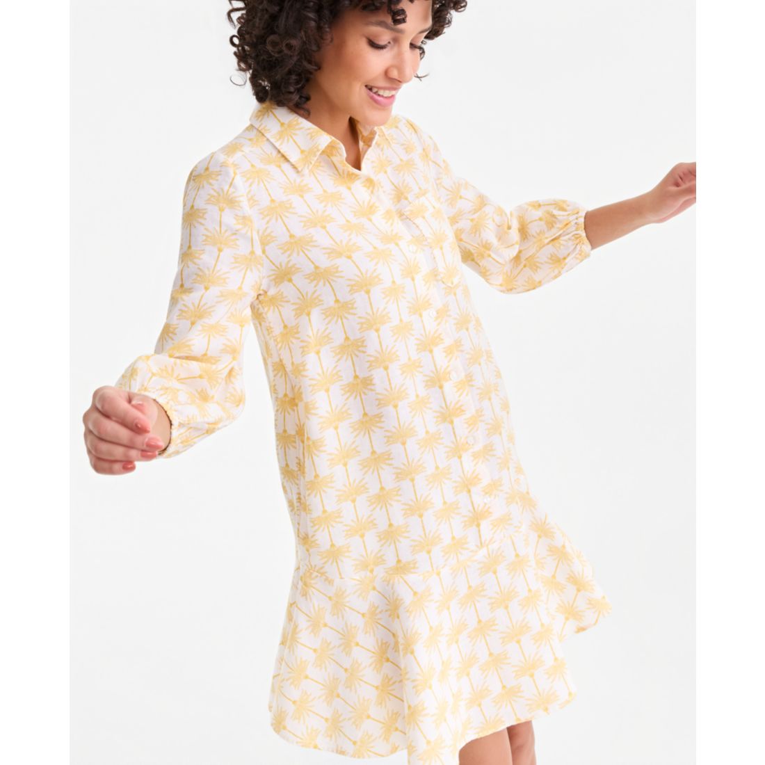 Macy*s Charter Club Women's 100% Linen Print Button-Front 3/4-Sleeve Dress, Macy's Exclusive available now at The Falls Macy*s Charter Club Women's 100% Linen Print Button-Front 3/4-Sleeve Dress, Macy's Exclusive available now at The Falls