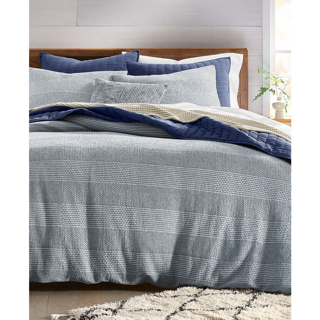 Oake Interlaced Basketweave 3-Pc. Comforter Set, Full/Queen, Macy's Exclusive