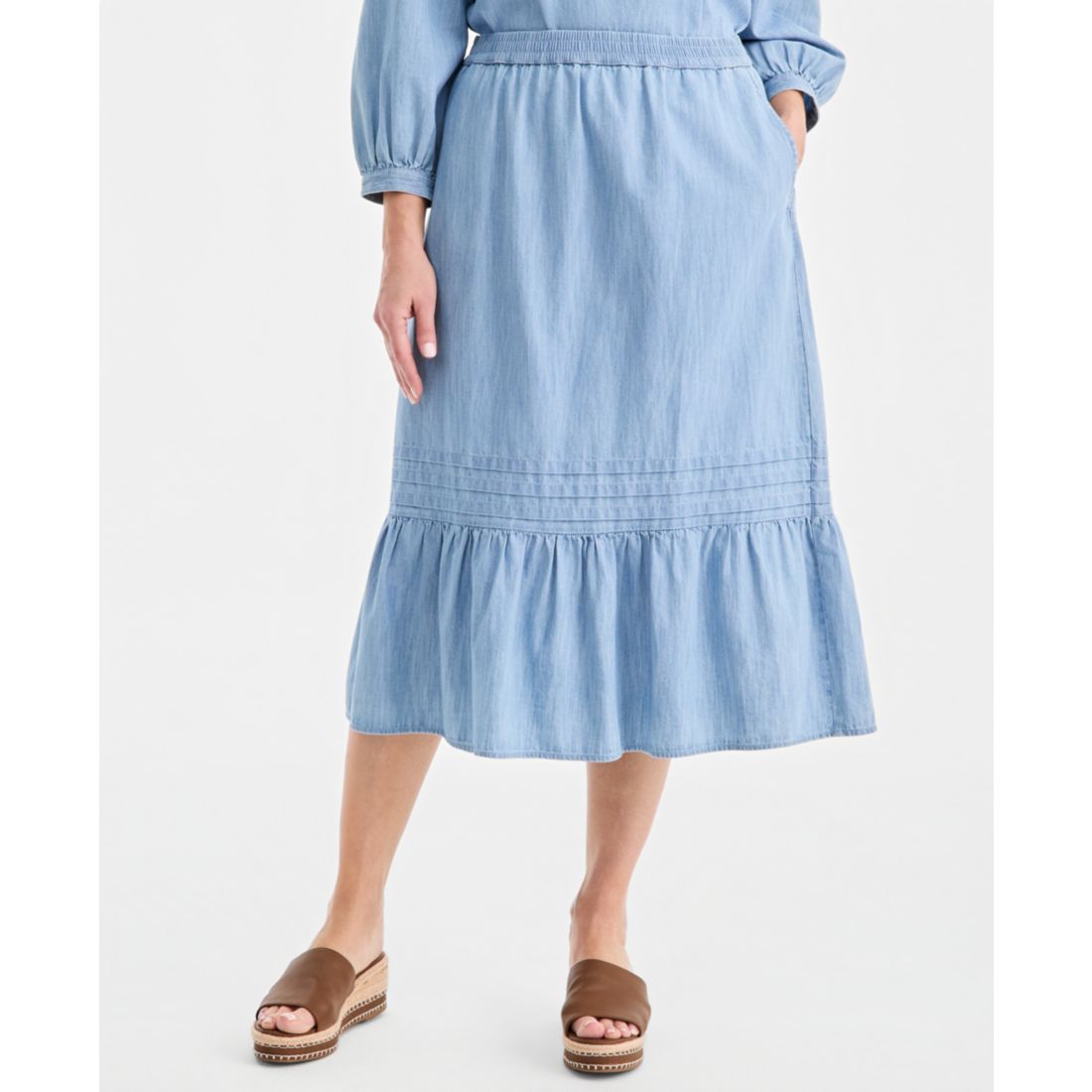 Style & Co Petite Mid-Rise Pull-On Skirt, Macy's Exclusive