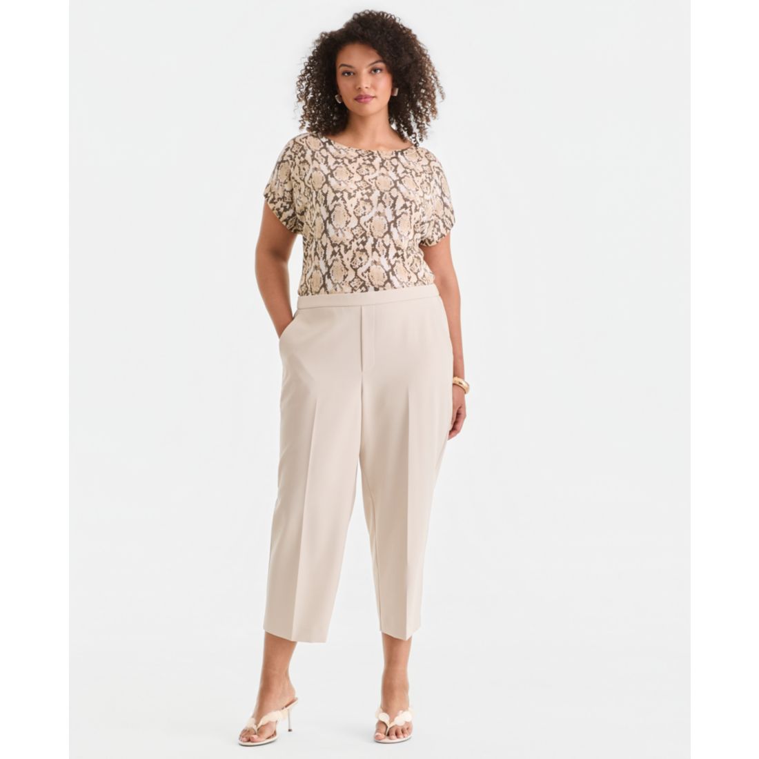 I.n.c. International Concepts Plus Cropped Pull-On Pants, Macy's Exclusive
