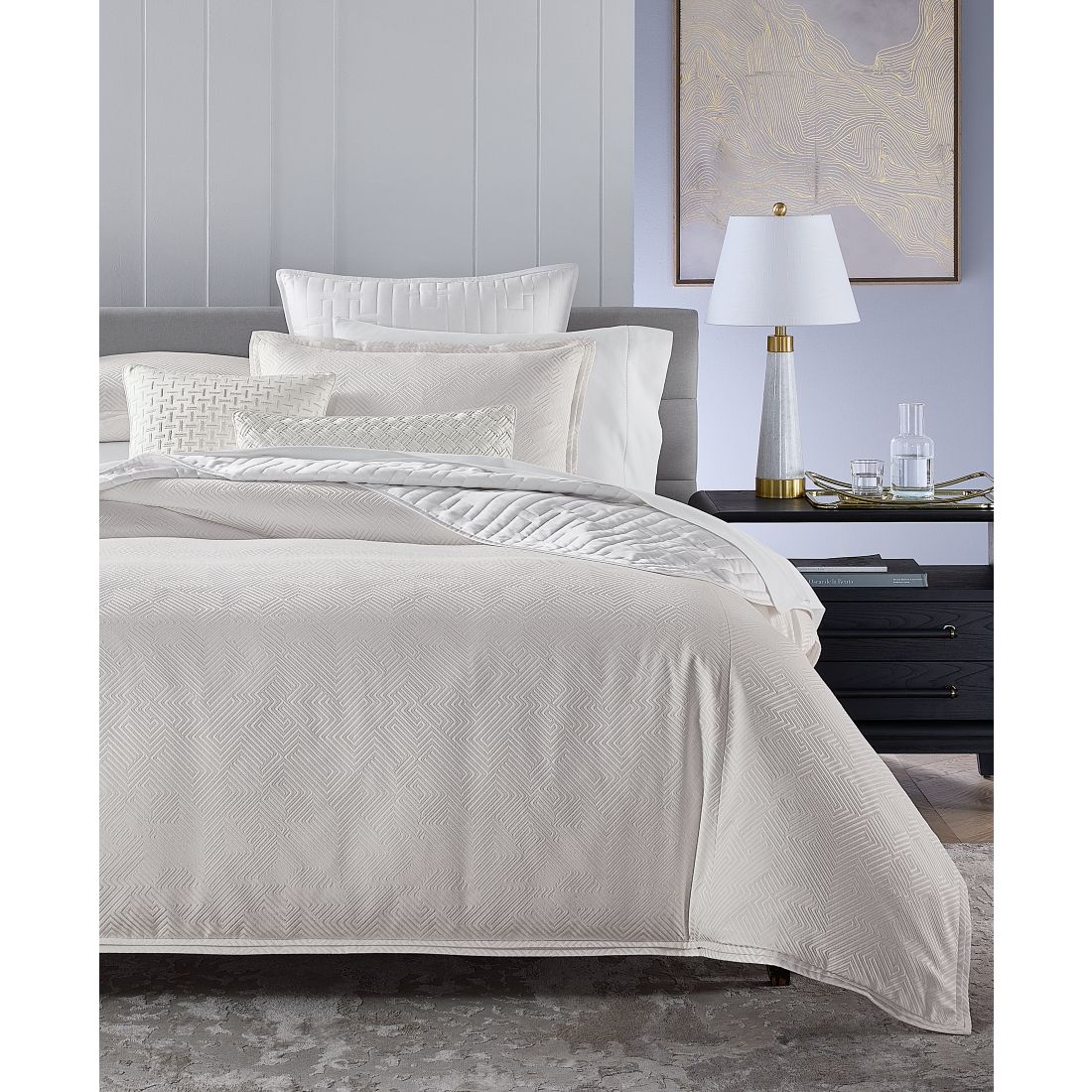 Hotel Collection Labyrinth Solid 3-Pc. Duvet Cover Set, Full/Queen, Macy's Exclusive