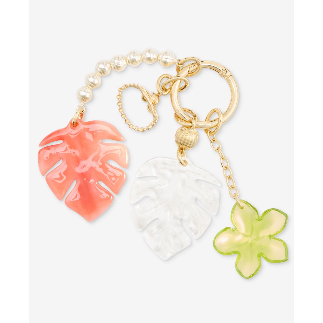 On 34th Coral Palm Leaf Bag Charm, Macy's Exclusive
