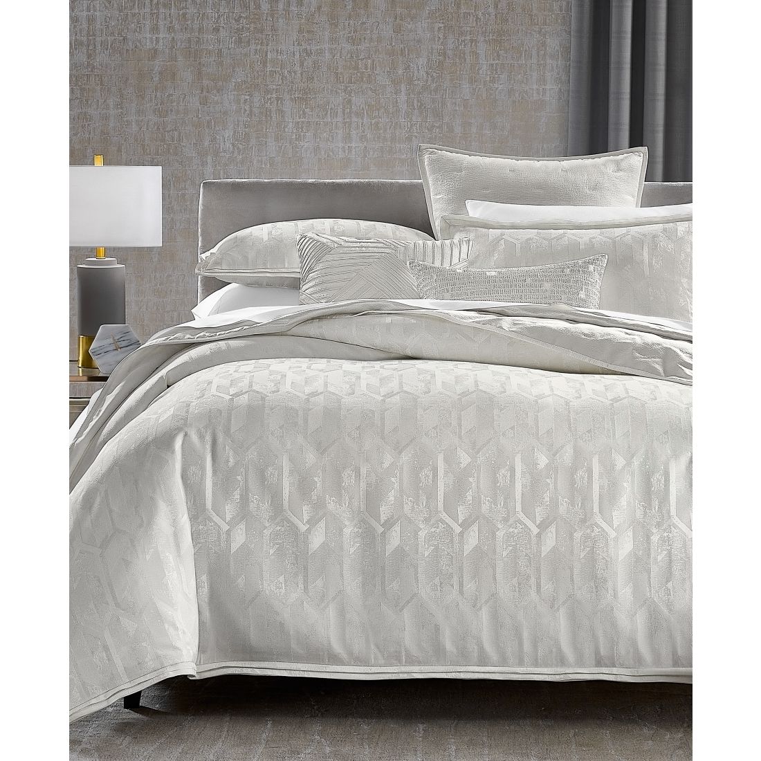 Hotel Collection Tessera Solid 3-Pc. Duvet Cover Set, King, Macy's Exclusive