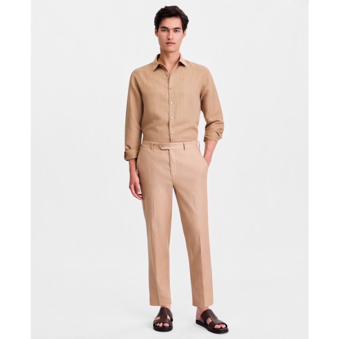 Alfani Men's Tech Linen-Blend Pants, Macy's Exclusive