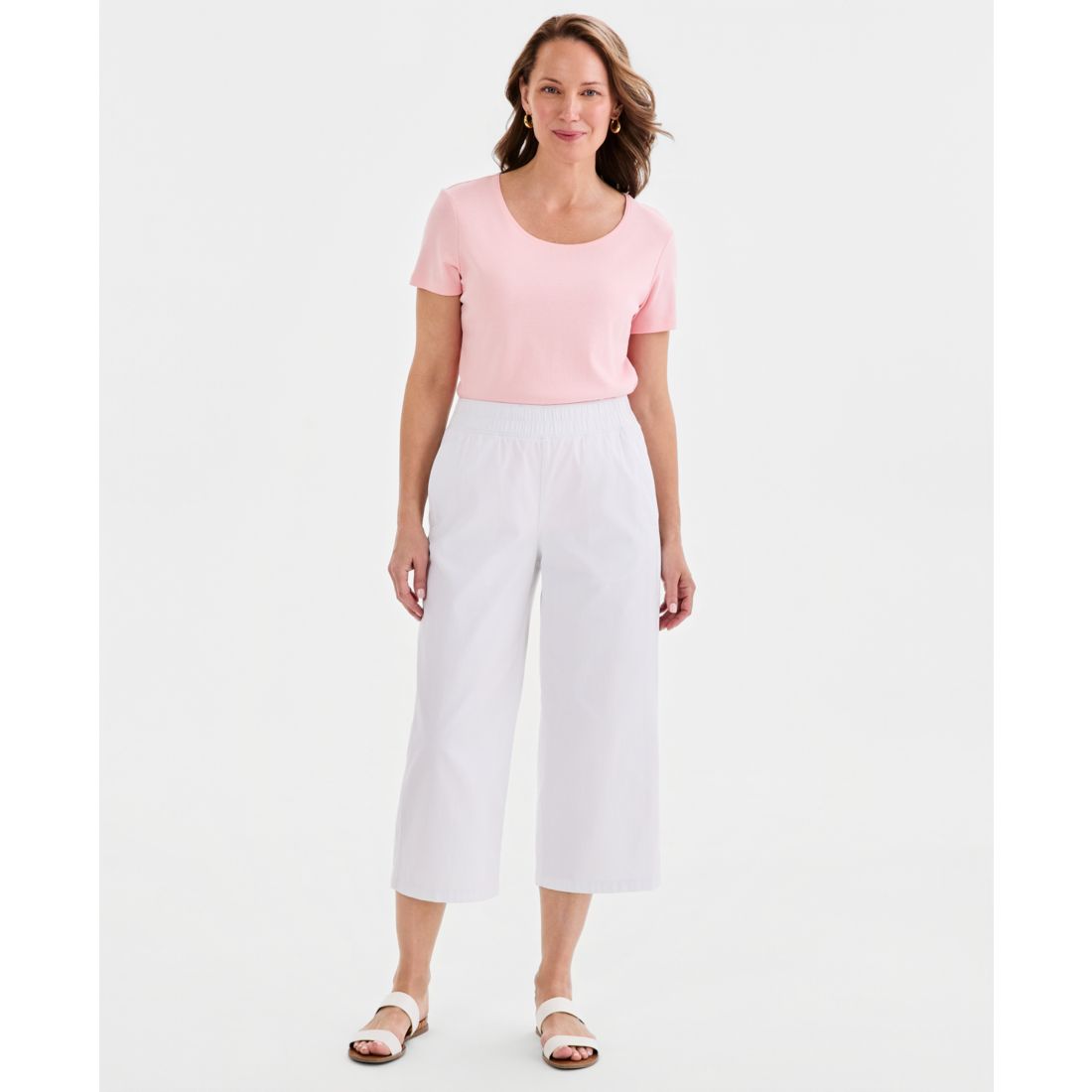 Style & Co Women's Pull-On Wide-Leg Capri Pants, Macy's Exclusive
