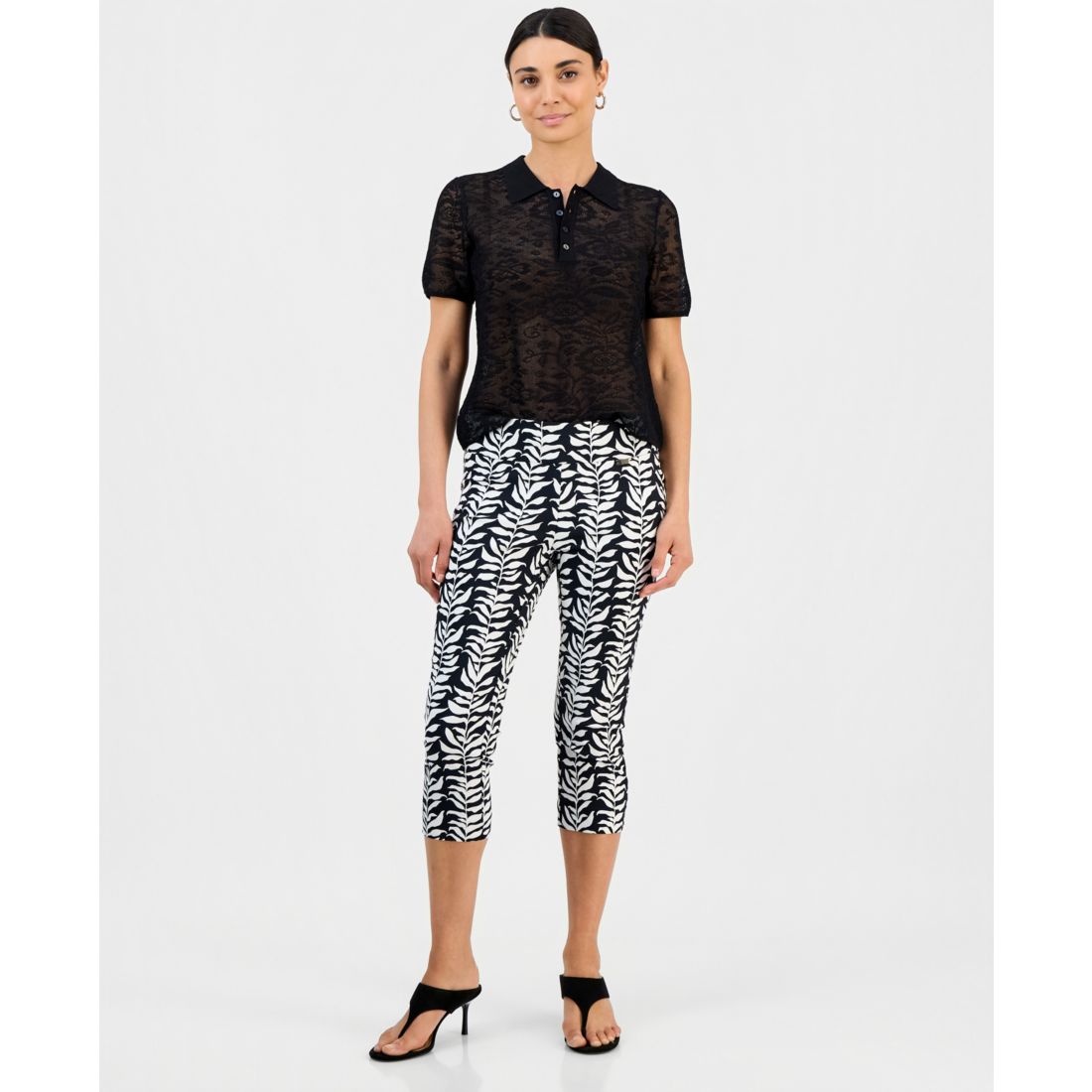 I.n.c. International Concepts Petite Tummy-Control Pull-On Capri Pants, Created for Macy's