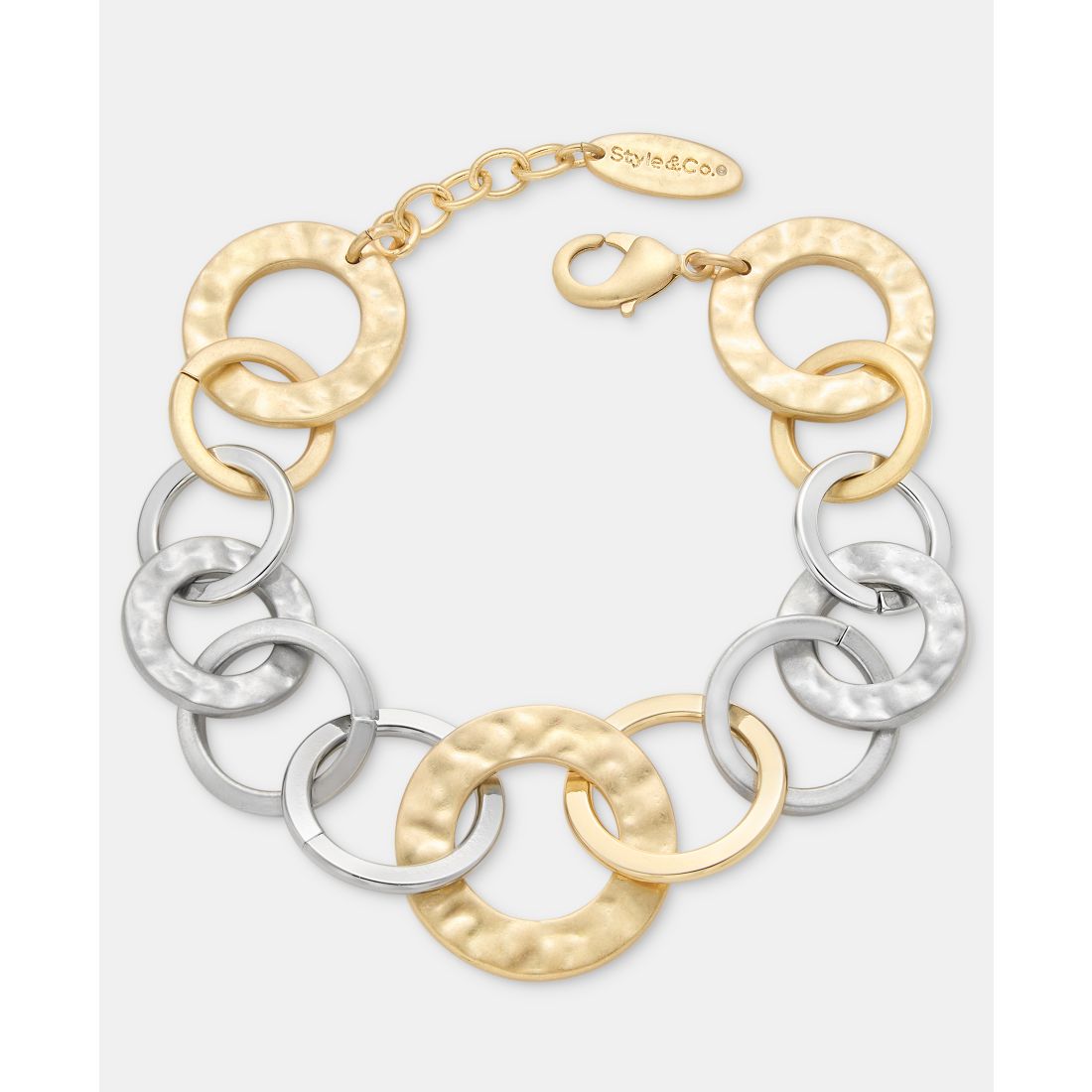 Style & Co Two-Tone Link Chain Bracelet, Macy's Exclusive