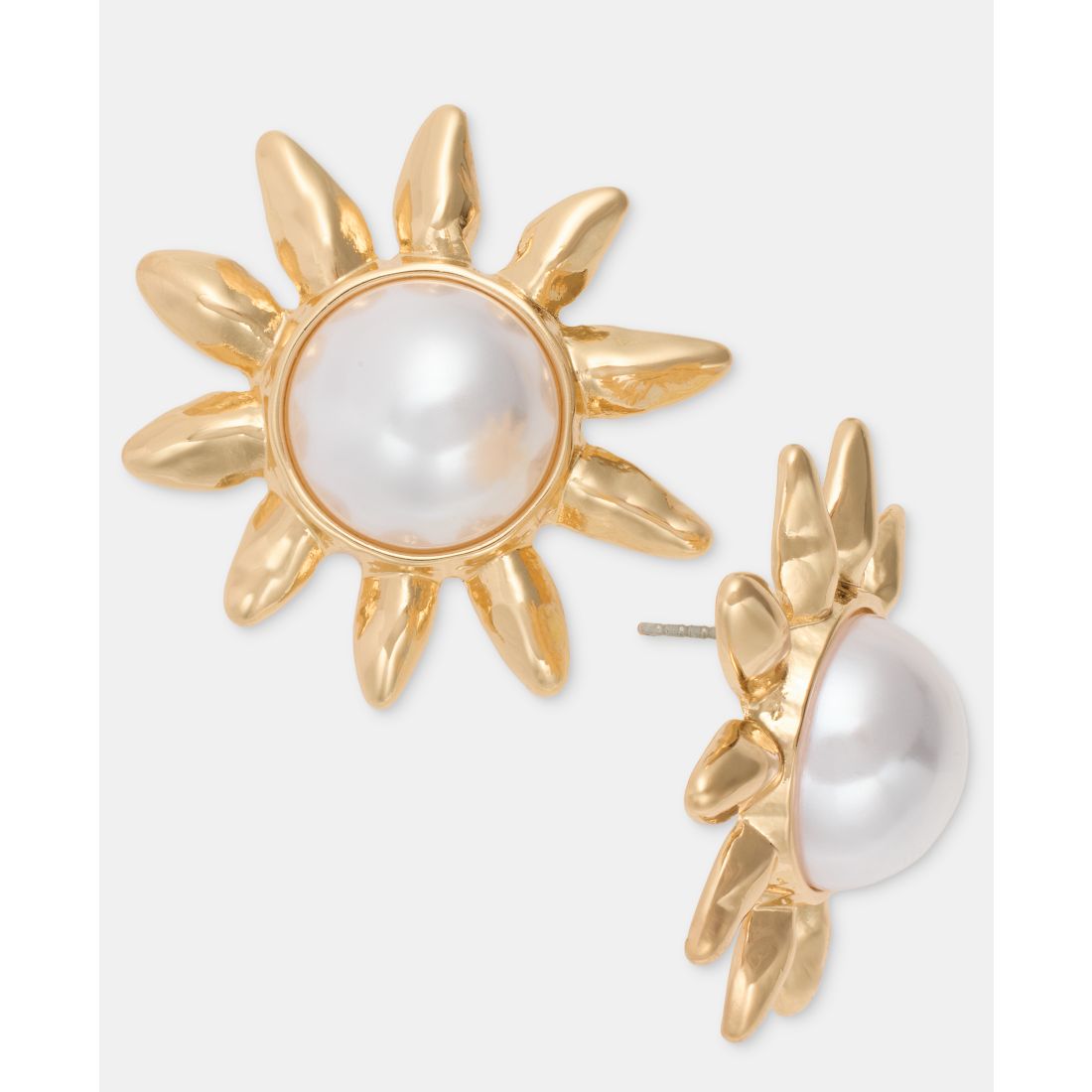 On 34th Imitation Pearl Sun Button Earrings, Macy's Exclusive