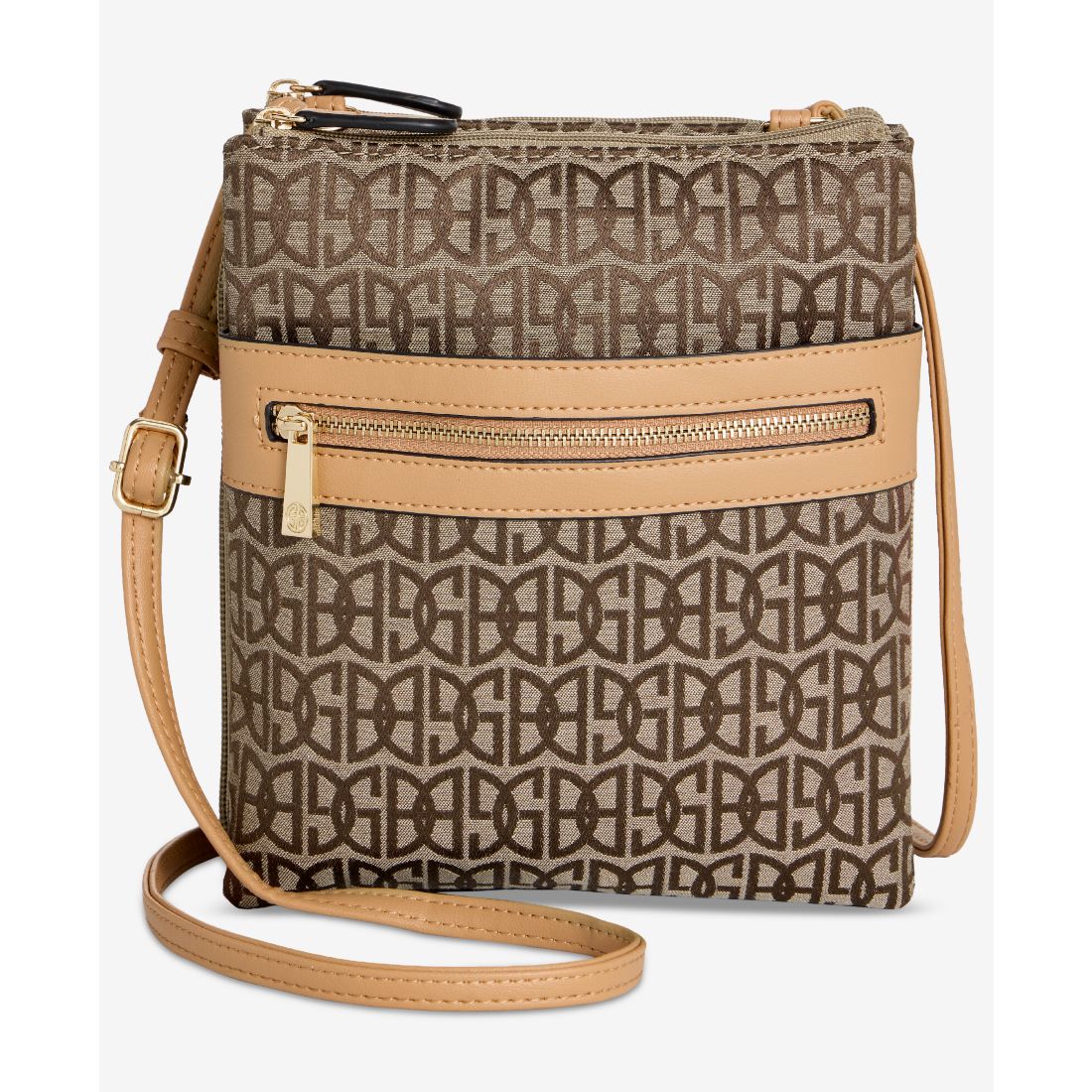 Giani Bernini Triple-Zip Pebble Leather Dasher Crossbody, Exclusively at Macy's